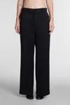 Lanvin High-waisted Wool Trousers In Black