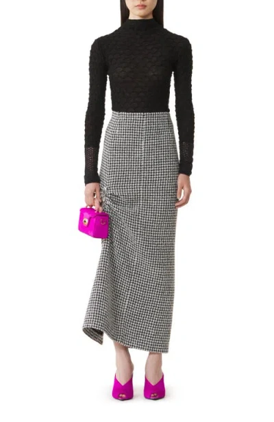 Lanvin High-neck Top In Wool And Mohair In Black