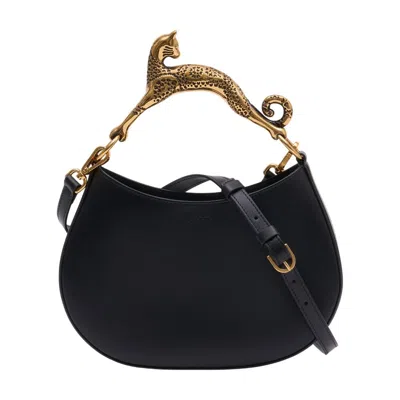Lanvin Hobo Bag With Cat Handle In Black