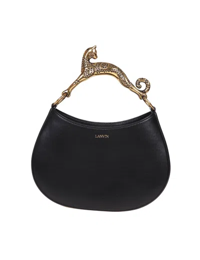 Lanvin Hobo Cat Bag In Black Leather