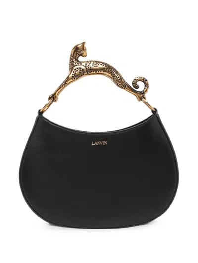 Lanvin Hobo Cat Bag In Leather In Black