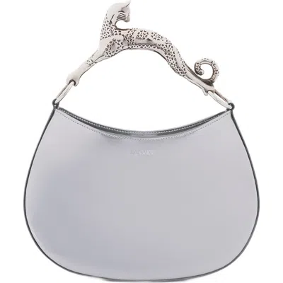 Lanvin Hobo Cat Bag In Silver