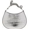 Lanvin Hobo Cat Bag In Silver
