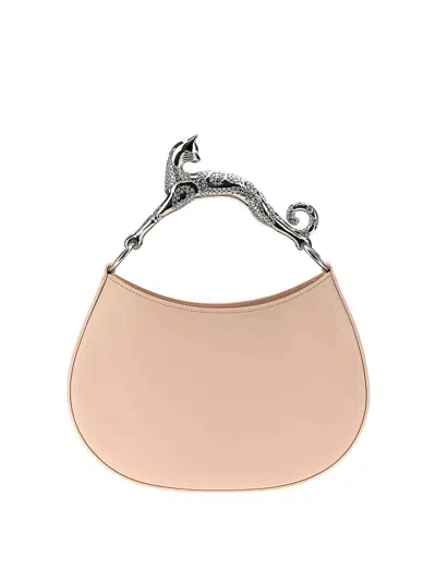 Lanvin Hobo Cat Handbag In Nude & Neutrals