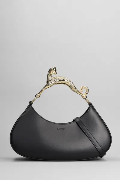 Lanvin Hobo Hand Bag In Black Leather