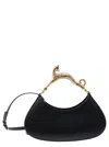 LANVIN HOBO LARGE BLACK HANDBAG WITH CAT HANDLE IN LEATHER WOMAN