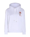 Lanvin White Cotton Rabbit Sweatshirt In Purple