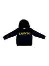 Lanvin Hooded Sweatshirt And Logo In Black