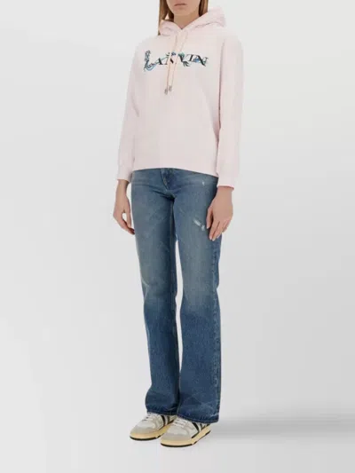 Lanvin Hooded Sweatshirt Drawstring Ribbed Cuffs