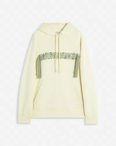 Lanvin Hoodie Ample  Lacet Curb Pour Homme In Yellow