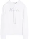 Lanvin Embroidered Handwritten Logo Hoodie In White