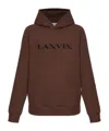 Lanvin Sweatshirt With Embroidered Logo In Brown