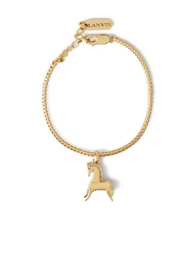 Lanvin Horse-charm Bracelet In Gray