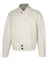 Lanvin Ice Color Cotton Blouson Jacket In White