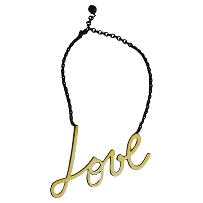 Pre-owned Lanvin Iconic Love Necklace With Box In Multi