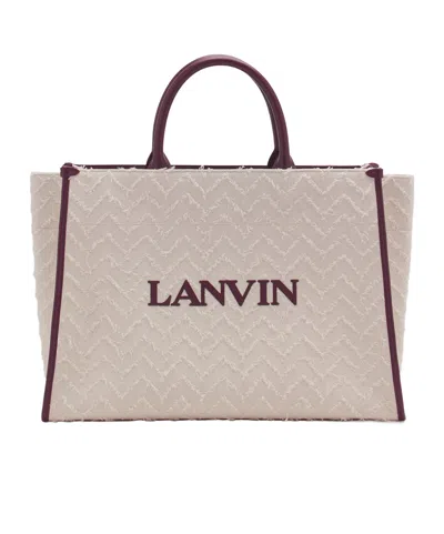 Lanvin Inout Mm Tote Bag In Nude