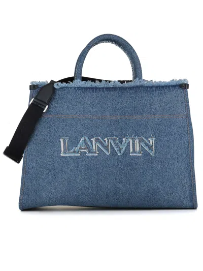 Lanvin In&out Mm Tote Bag In Blue