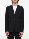 Lanvin Inside-out Collarless Jacket In Black