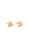 Lanvin Cut-out Triangle Cufflinks In Nude