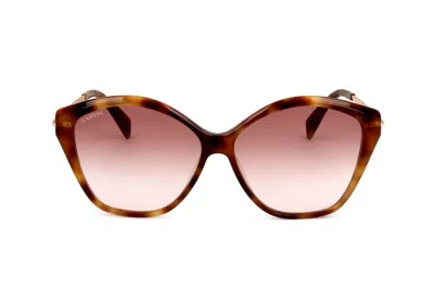 Lanvin Irregular Frame Sunglasses In Brown