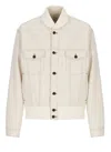 Lanvin Ivory Cotton Flap-pocket Jacket In Neutral