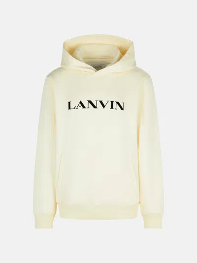 Lanvin Ivory Cotton Sweatshirt In White