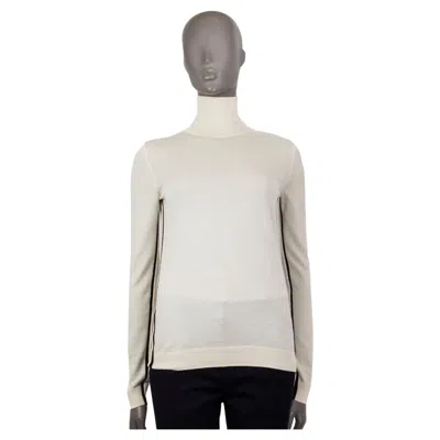 Pre-owned Lanvin Ivory Wool & Silk Turtleneck Sweater Xs In White
