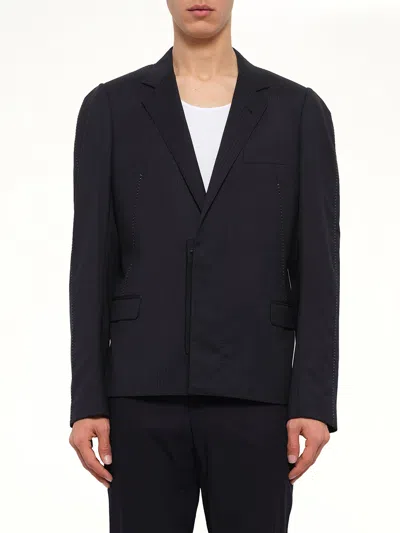 Lanvin Jacket With Displaced Lapel In Black