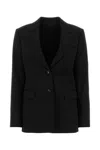 Lanvin Blazer Longline Single-breasted Notch Lapels Flap Pockets In Black