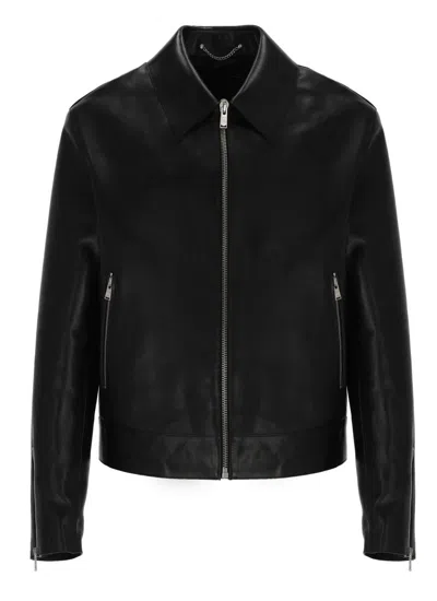 Lanvin Leather Jacket In Black