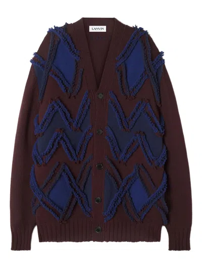LANVIN JACQUARD OVERSIZED CARDIGAN