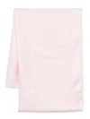 Lanvin Fringed Monogram Rectangular Scarf In Pink