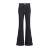 Lanvin Wide Leg Denim Trousers In Blue