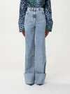 Lanvin Blue Wide-leg Cuffed Jeans In Blau