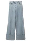 Lanvin Blue Wide-leg Cuffed Jeans In Blu