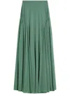 Lanvin Jersey Maxi Skirt In Green