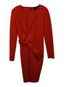 Lanvin Jersey Twist Dress In Orange Wool In Orange