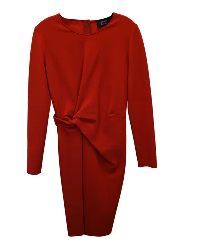 Lanvin Jersey Twist Dress In Orange Wool