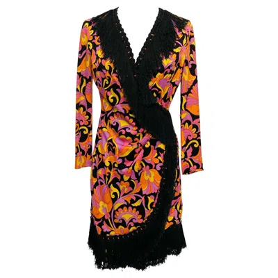 Pre-owned Lanvin Jersey Wrap Dress, Size 36fr In Black