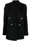 Lanvin Double Breasted Tailored Jacket In Black