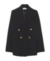 Lanvin Jewel-buttons Open-front Blazer In Black