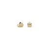 Lanvin Metal Cubic Tiny Geometric Stud Earrings In Gold