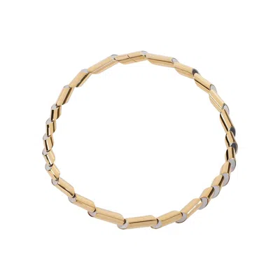 Lanvin Cylindrical Design Necklace Fine Chain In Gold