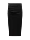 Lanvin Jupe Crayon Skirt In Black