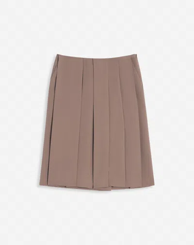 Lanvin Jupe-culotte Plissée Pour Femme In Marron Glace
