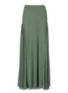 Lanvin Jersey Maxi Skirt In Green