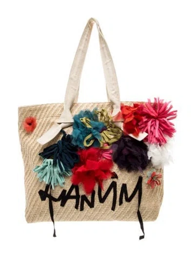 Pre-owned Lanvin Jute Tote In Neutral