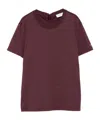 Lanvin Keyhole Tie-detail Top In Burgundy