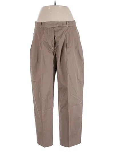 Pre-owned Lanvin Khaki Pant In Tan