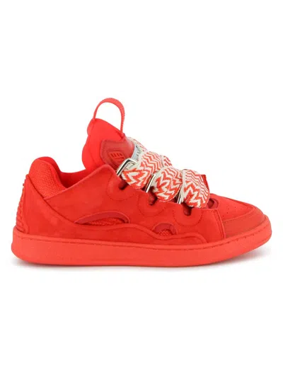 Lanvin Kid's Curb Suede Sneakers In Multi